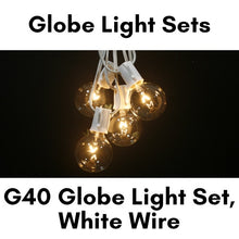 Load image into Gallery viewer, G40 25Lt Light Set, 6" X 12" X 6", White Cord, Clear Bulb, Ul